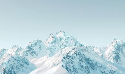 Sticker - snow covered mountains