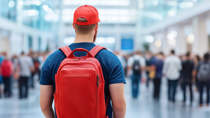 A fan packing a backpack with essentials like water snacks and autograph books for a day at the convention 