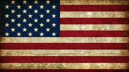 This image depicts the American flag with a worn and distressed look, symbolizing history, patriotism, heritage, and time.