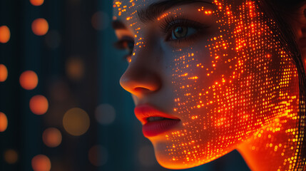 Wall Mural - smart ai system analyzing data, futuristic analytics, high-tech environment, advanced algorithms, di