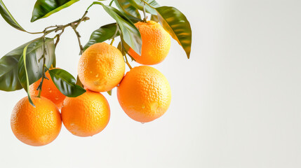 Bunch of orange hanging on branch