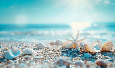 Sticker - shell on the beach