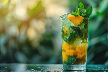 Wall Mural - Refreshing Mojito Cocktail With Mint and Citrus