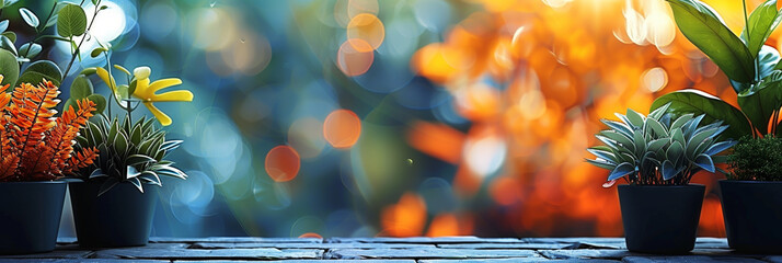 Wall Mural - Autumn modern trendy template. Orange, blue colors. Clear minimalistic design. Place for text graphics concept design. poster invitation flyer banner email header. Horizontal. Generative Ai content