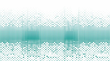 Canvas Print - A modern pattern featuring small, dense turquoise dots that fade into larger, sparse dots against a white background, offering a fresh and airy feel.