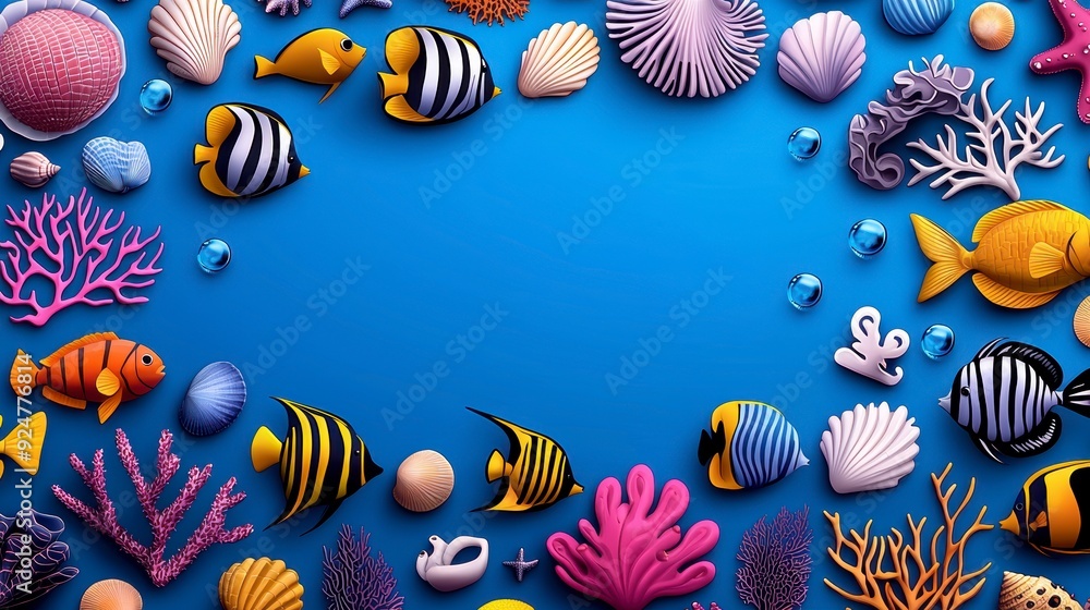 Dive into a vibrant underwater world filled with whimsical fish and ...