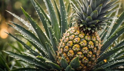 Pineapple macro photo 