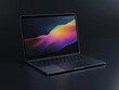 © MidmileCreation - Graphic 3d model style of laptop computer mockup in dark background theme.
