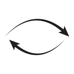 Wall Mural - double reverse arrow, replace icon, exchange linear sign, vector illustration on white background. d
