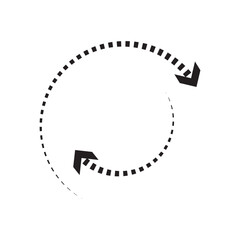 Wall Mural - double reverse arrow, replace icon, exchange linear sign, vector illustration on white background. d