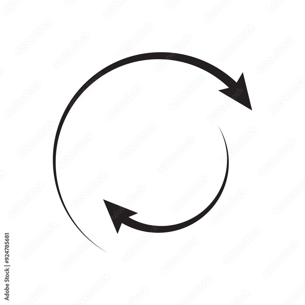 Double Reverse double reverse arrow, replace icon, exchange linear sign, vector ...