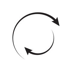 Wall Mural - double reverse arrow, replace icon, exchange linear sign, vector illustration on white background. d