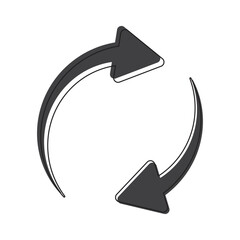 Wall Mural - repeat icon. repeating vector symbol. simple return outline icons. double arrow icon. design eps 10