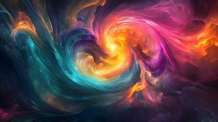 Wall Mural - 22. A swirling maelstrom of glowing colors and light with a translucent, otherworldly effect