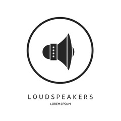 Canvas Print - Logo vector design for business. Loudspeakers logos.