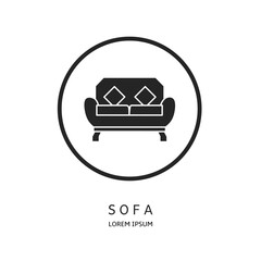 Sticker - Logo vector design for business. Sofa logos.