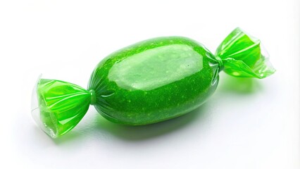 Wall Mural - Green candy, sweet, delicious, sugary, treats, vibrant, colorful, candies, confectionery, dessert, snack, isolated