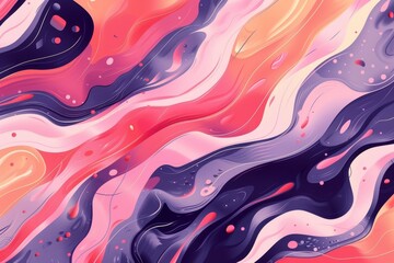 Aufkleber - colorful liquid painting background with lot of liquid, An abstract background with fluid strokes and organic forms