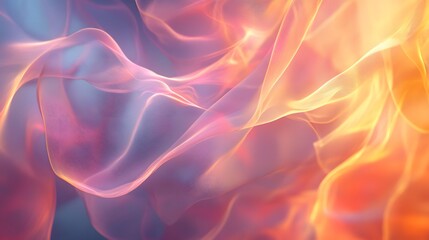 Wall Mural - 54. ethereal, flowing light and color patterns with a translucent effect, set against a clear backdr
