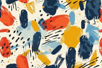Aufkleber - colorful abstract pattern with black, yellow, and red paint strokes, An abstract pattern with bold splashes of color and texture