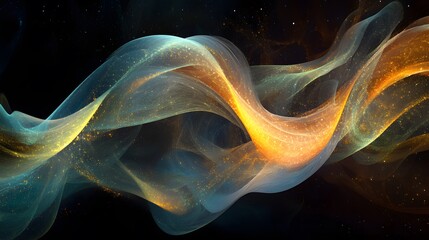 Wall Mural - 57. a dynamic arrangement of luminous tendrils and fluid forms with a transparent effect