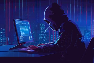 Aufkleber - circuit with padlock on it, An advanced cybersecurity system protects against online threats and data breaches