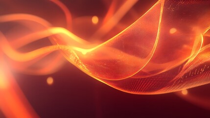 Wall Mural - 61. A dynamic interplay of glowing lines and translucent shapes with a clear backdrop