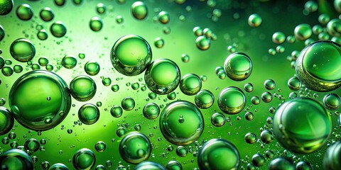 Green water drops with bubbles floating in abstract , water, drops, green, bubbles, abstract,, texture