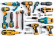 © SaroStock - Collection of power tools organized on white background