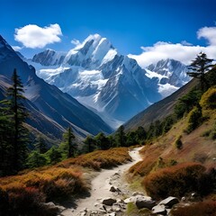 Sticker - mountain river in the mountains