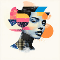 Poster - Abstract Woman Collage.