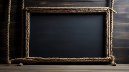 Wall Mural - Empty chalkboard with space for a text message.