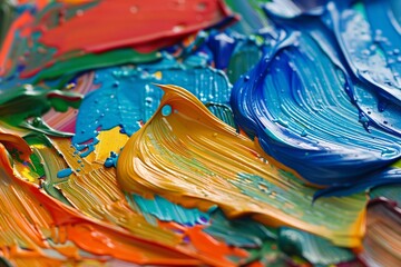 Wall Mural - Mix of thick fresh paint