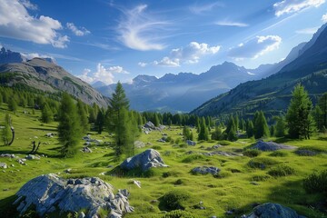 Wall Mural - lake in the mountains