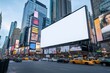 © talkative.studio - Blank Billboard in Times Square with Busy Traffic