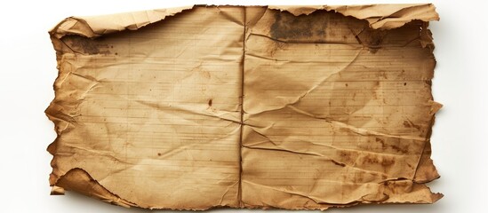 Aufkleber - Vintage paper on a blank white background with copy space image
