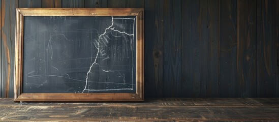 Fototapete - A vintage chalkboard with a divorce message displayed on it featuring ample copy space for image insertion