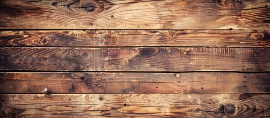Aufkleber - Vintage wooden board background with grainy texture for banner copy space image
