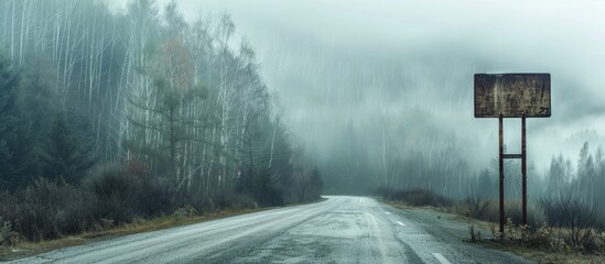 Canvas Print - Isolated sign displaying empty destination with a clear area around for added text or images in the copy space image