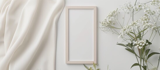 Aufkleber - A photo frame placed on a white background with copy space image
