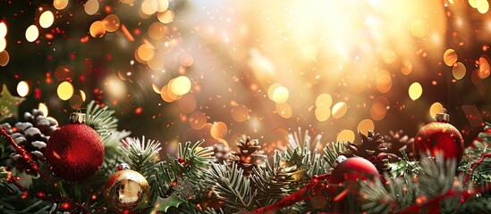 Aufkleber - Festive Christmas backdrop with space for your message in the image. Creative banner. Copyspace image