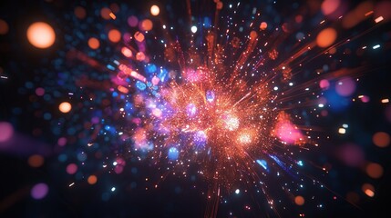 Colorful fireworks on the 4th of July.