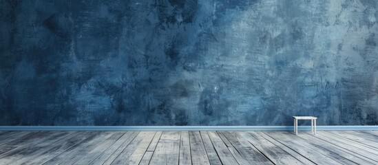 Aufkleber - Navy blue textured wall for text design with copy space image