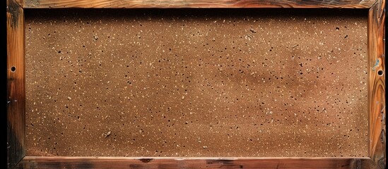 Aufkleber - Vintage cork board with a brown paint covering An empty bulletin board with ample space for images