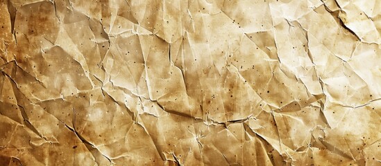 Aufkleber - Vintage grunge beige paper with a crumpled and dirty appearance featuring old brown texture with scratches making it suitable for wallpapers and banners with a dark rough spotted blank area for copy