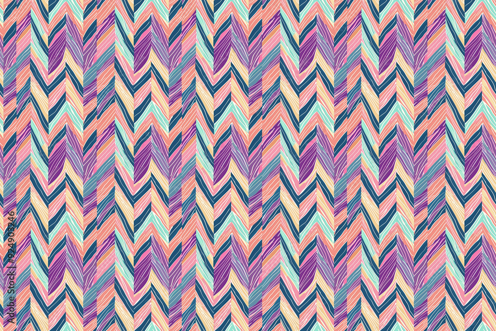 chevron doodle pattern . seamless texture pattern. abstract background ...