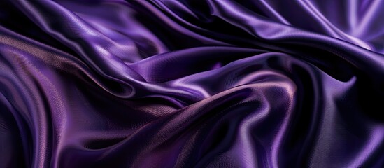 Poster - Background of purple satin fabric with copy space image