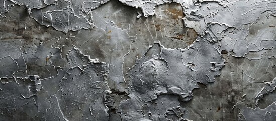 Poster - A textured gray concrete wall with stucco creates a backdrop for the copy space image