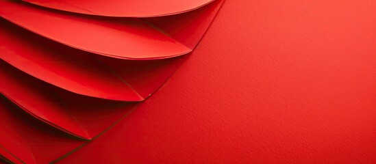 Canvas Print - Red paper with ample copy space image