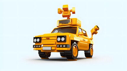 Taxi robot toy 3d